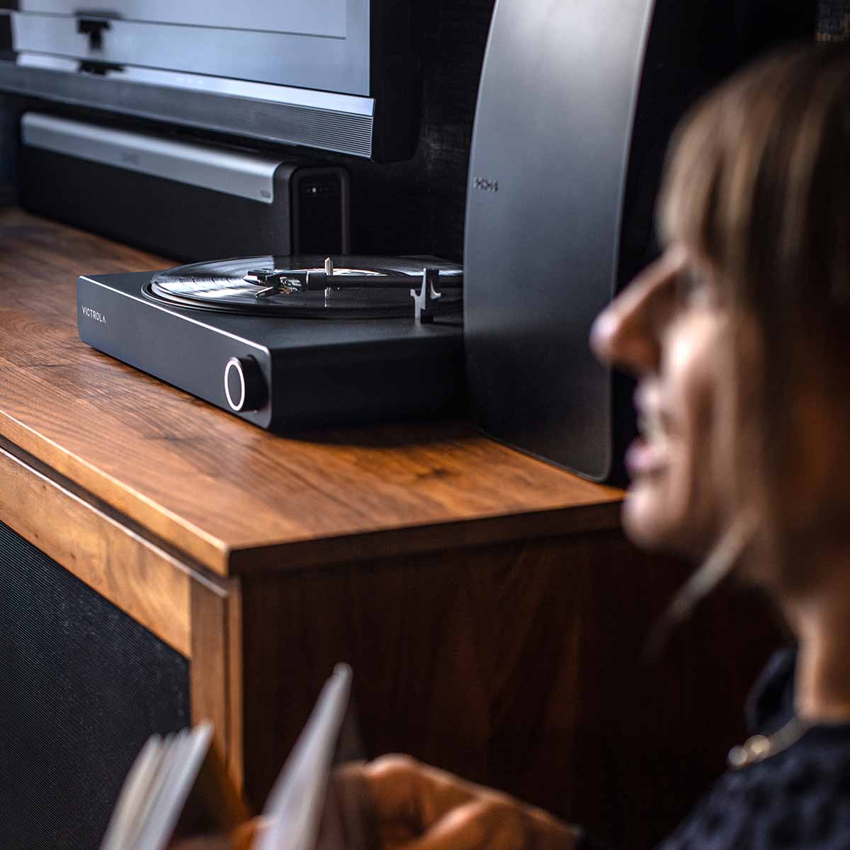 Victrola Stream Onyx Wi-Fi Streaming Turntable
