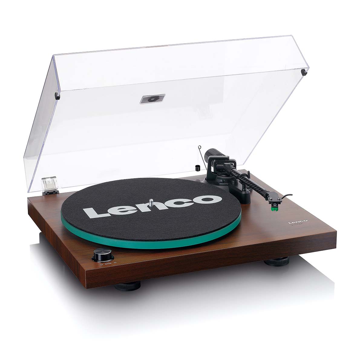 Lenco LBT-225 Bluetooth Turntable w/ Glass Platter and AT-VM95E Cartridge