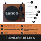 Lenco LS-600 Turntable w/ Built-In Amplifier, Bluetooth, and Speakers